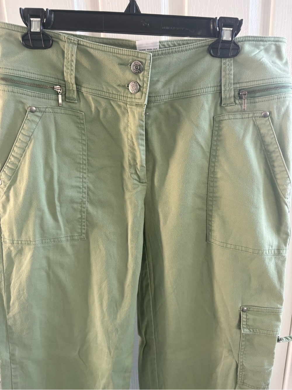 CAbi| Khaki Green Cargo Pants with Wide Belt Loops | Sz 10 | VGC - Picture 2 of 4